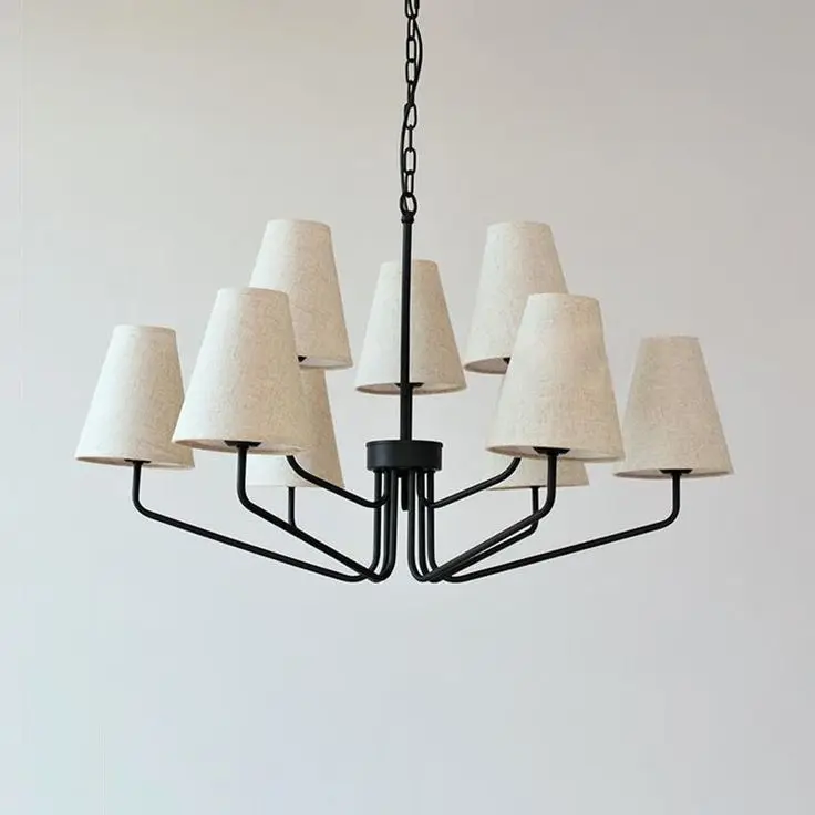 American Countryside Retro Led Chandelier Home Decoration Living Room Bedroom Room Dining Room Homestay Lighting Fixtures