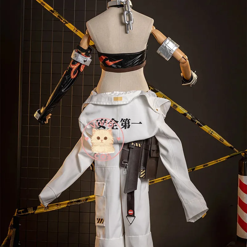 

ABC123Zenless Zero Zone Run One White Bear Operator Heavy Industries Cosplay Costume Industrial Aesthetic Clothing