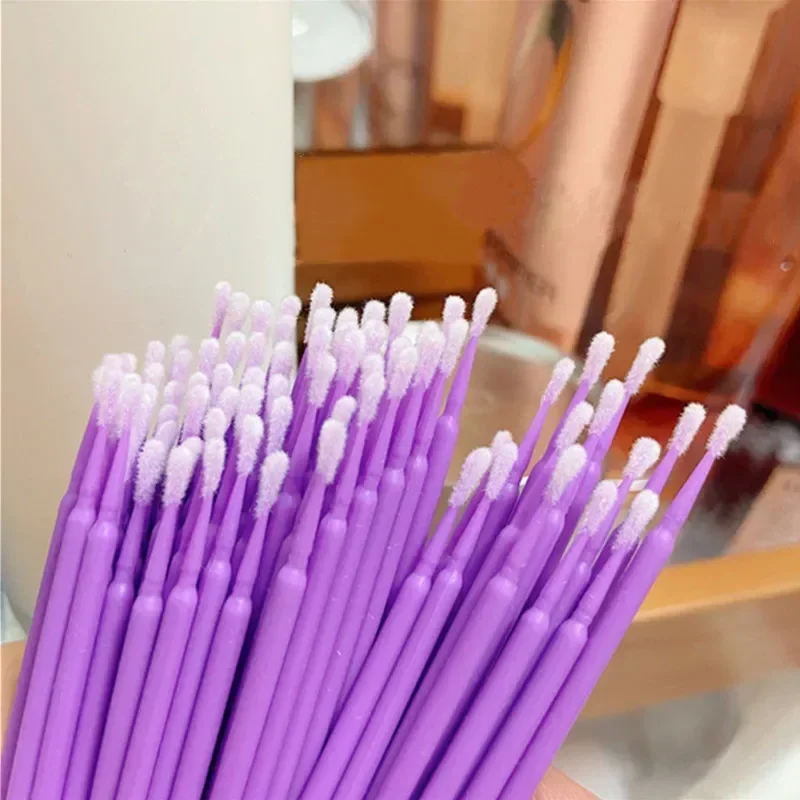 100pcs Micro Paint Brushes Touch-up Up Paint Brush Tips Auto Mini Head Brush Car Detailing Mini Spray Car Applicator Stick