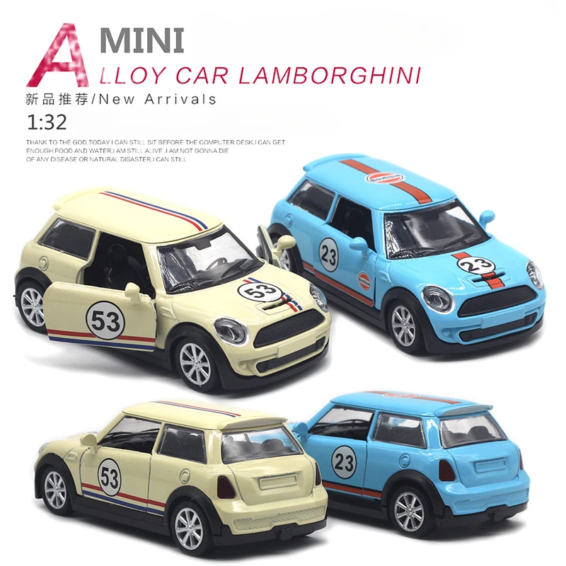 1:32 Mini Cooper Oldtimer Legierung Modell Diecast Metall Auto Fahrzeuge Modell Simulation Miniatur Maßstab Kinder Spielzeug Geschenk