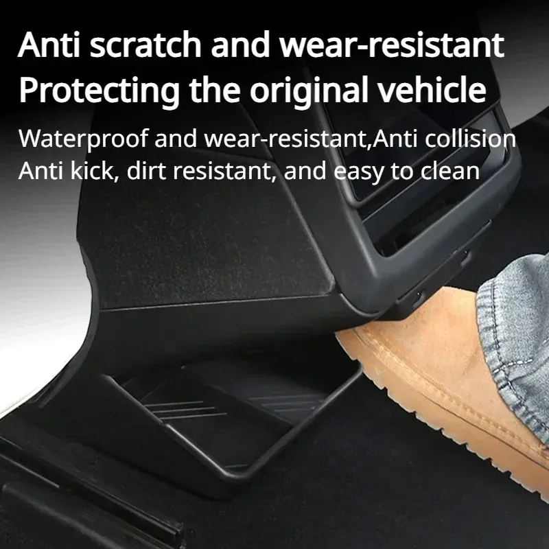 

Car Under Seat Anti-kick Plate Storage Box for Tesla New Model 3+ Highland 2024 Rear Seat Corner Guard Car Interior Accessories