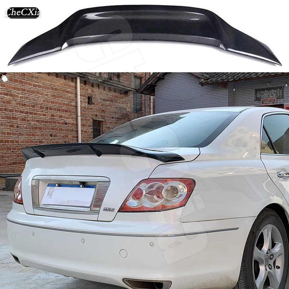 

Suitable For Toyota 2006-2009 Reiz R-Style High Quality Fiberglass Rear Spoiler Bright Black Trunk Cover Spoiler Tail Wing