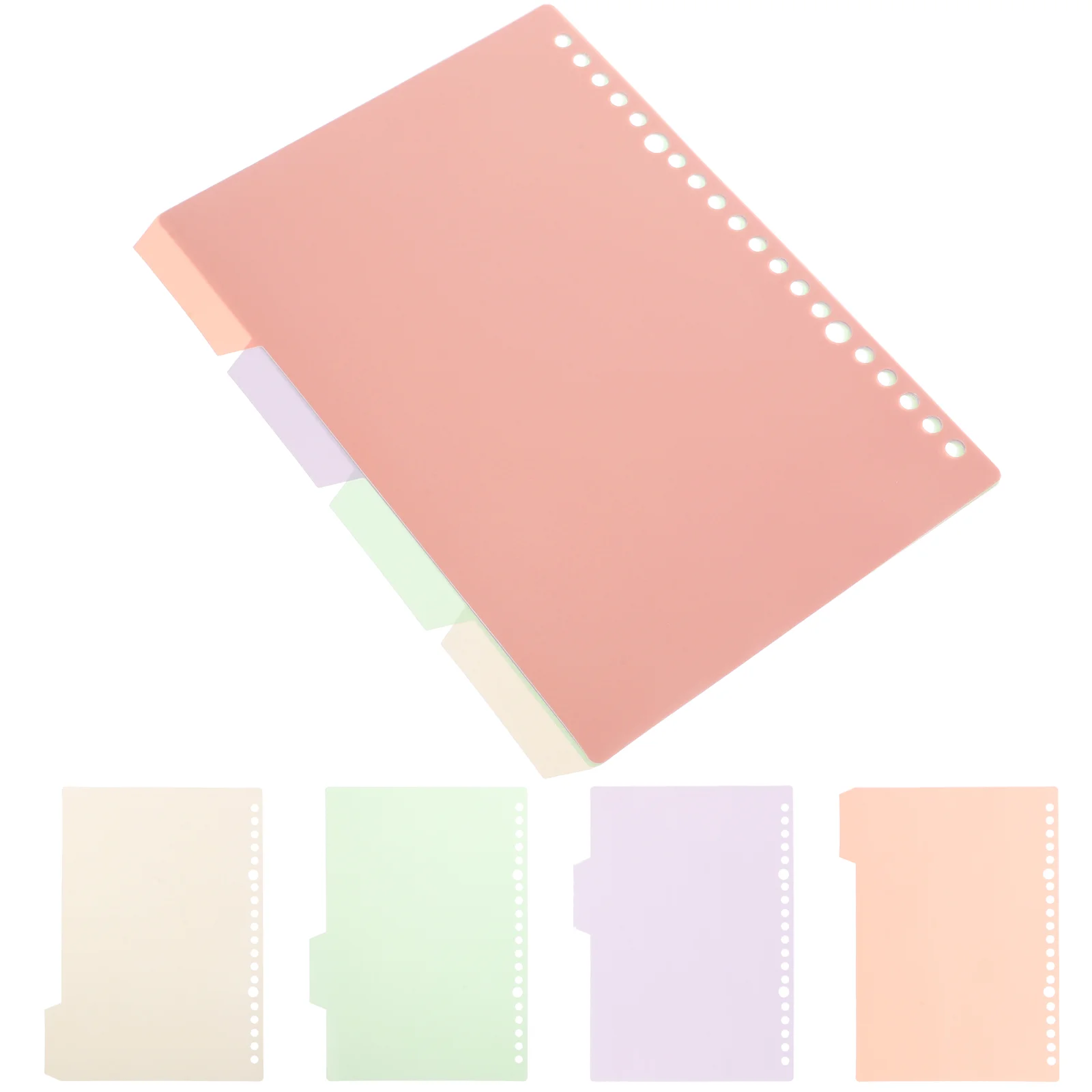 8 Pcs A5 Binder Dividers Index Card Loose-leaf Paper Page Notepad Tabs Detachable Notebook A4