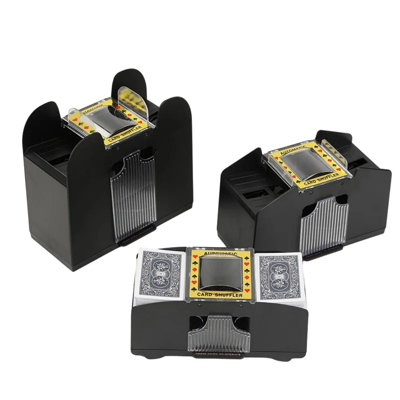 Automatic Card Shuffler, Hand Shuffler for Blackjack, UNO, Poker, Playing Card Dealer Machine Casino Supplies Battery-Free