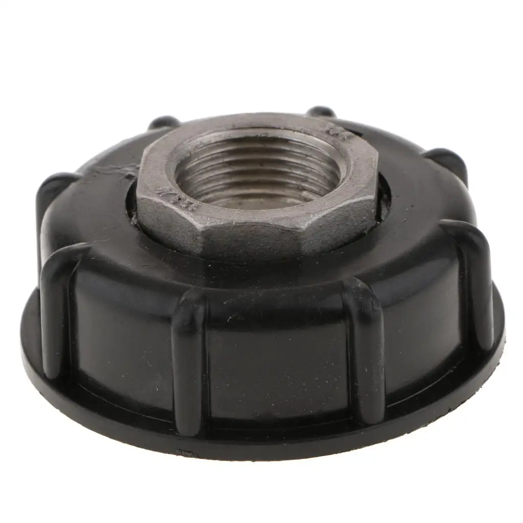 Plastic IBC Tote Coarse Thread Cap 60mm Water Tank Adapter for Large Capacity Storage Barrel Replacement