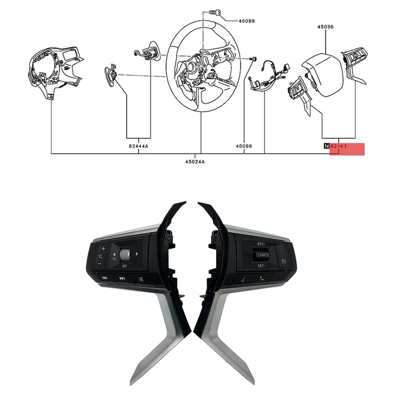 Super Sale for Mitsubishi Outlander Steering Wheel Cruise Control Volume Switch