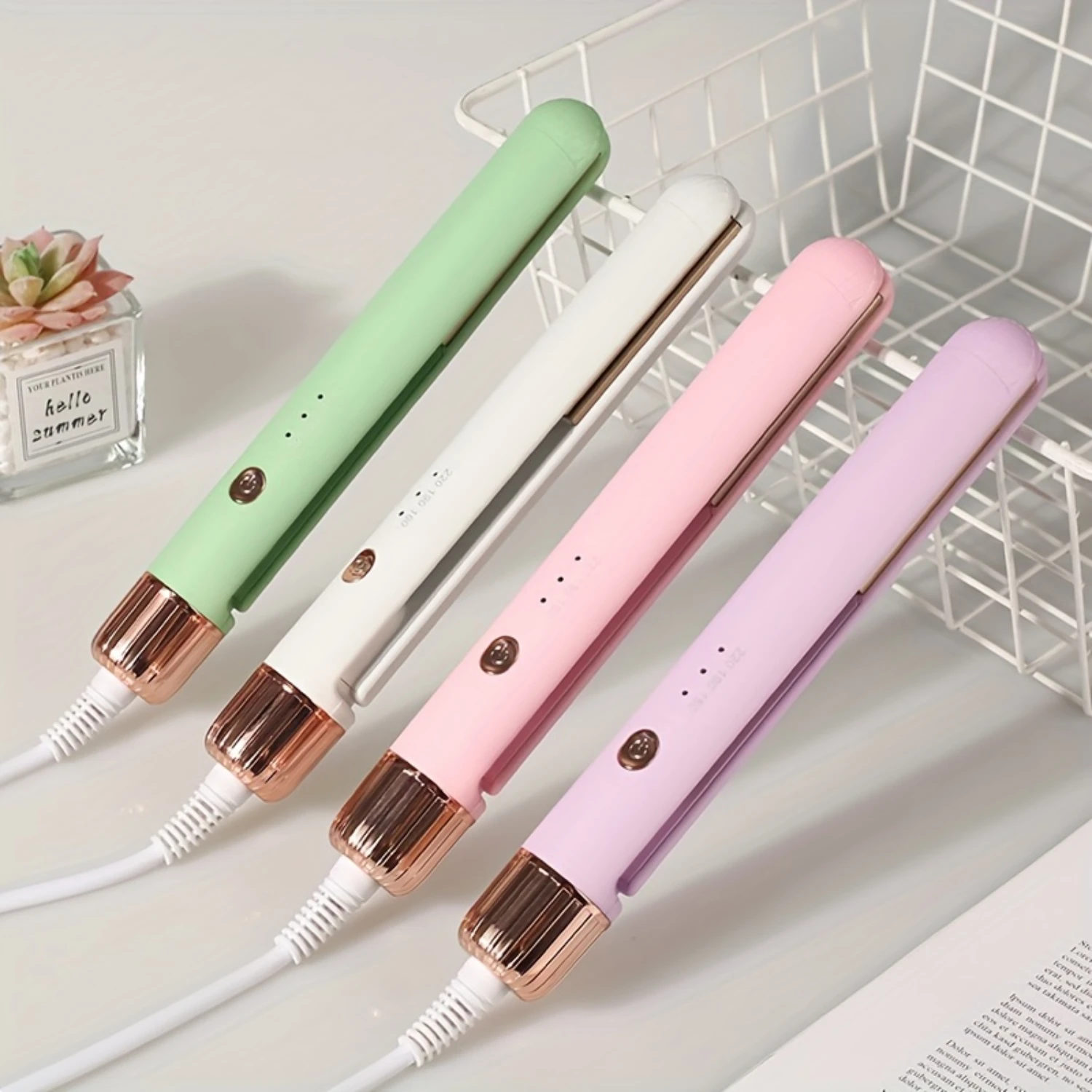 Portable Mini Hair Flat Iron Clip, Straight-Curly Dual-purpose, Lightweight & Easy to Carry