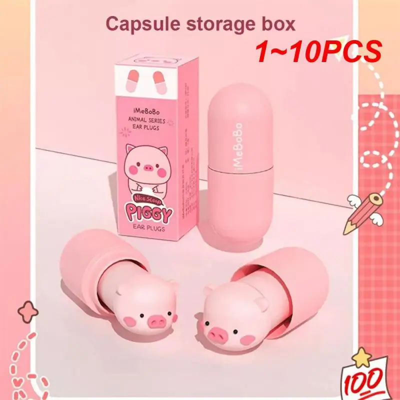 1~10PCS Soundproof Sleeping Ear Plugs Portable Travelling Noise Reduction Soft Silione Earplugs Sleep Mute Soft Slow Rebound