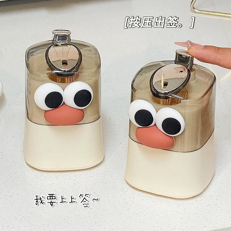 

Creative Toothpick Storage Box Automatic Pop-up Toothpick Box Home Living Room Dining Room Push-type Toothpick Holder Home Decor