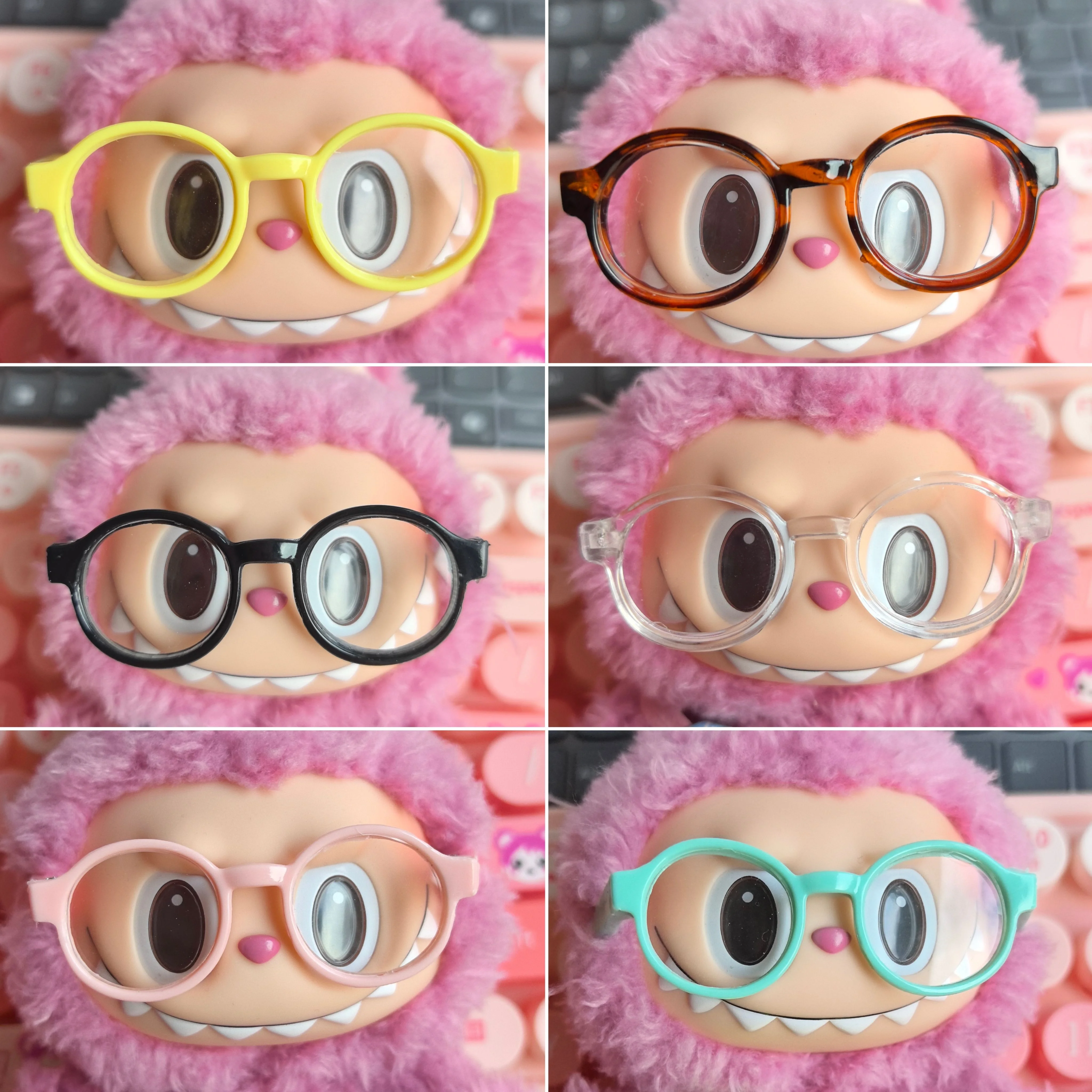 Labubu Accessories 6.5cm Labubu Glasses Length Suitable For 17cm Labubu Macaron And 1/3 Bhd Dolls And Upsetduck Decorative Gifts