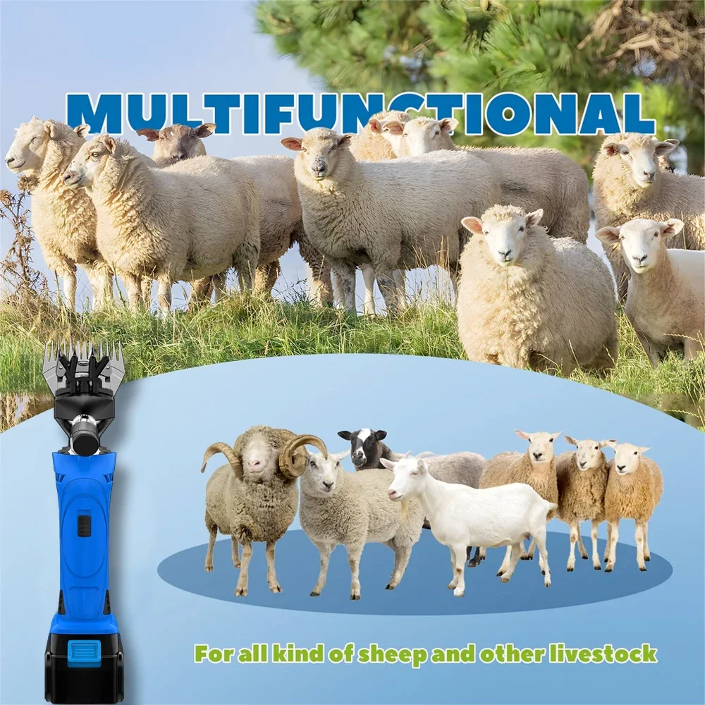 Wireless 6 Speed 13 Teeth Electric Wool Shears Pet Machine Goat Horse Hair Scissors Sheep Shearing Tool for Makita 18V Battery