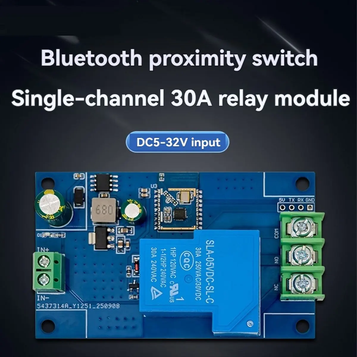 

Беспроводной Bluetooth-датчик приближения (одноканальный, 30А, релейный модуль), сенсорный выключатель, разблокировка при приближении телефона, входное напряжение 5-32В