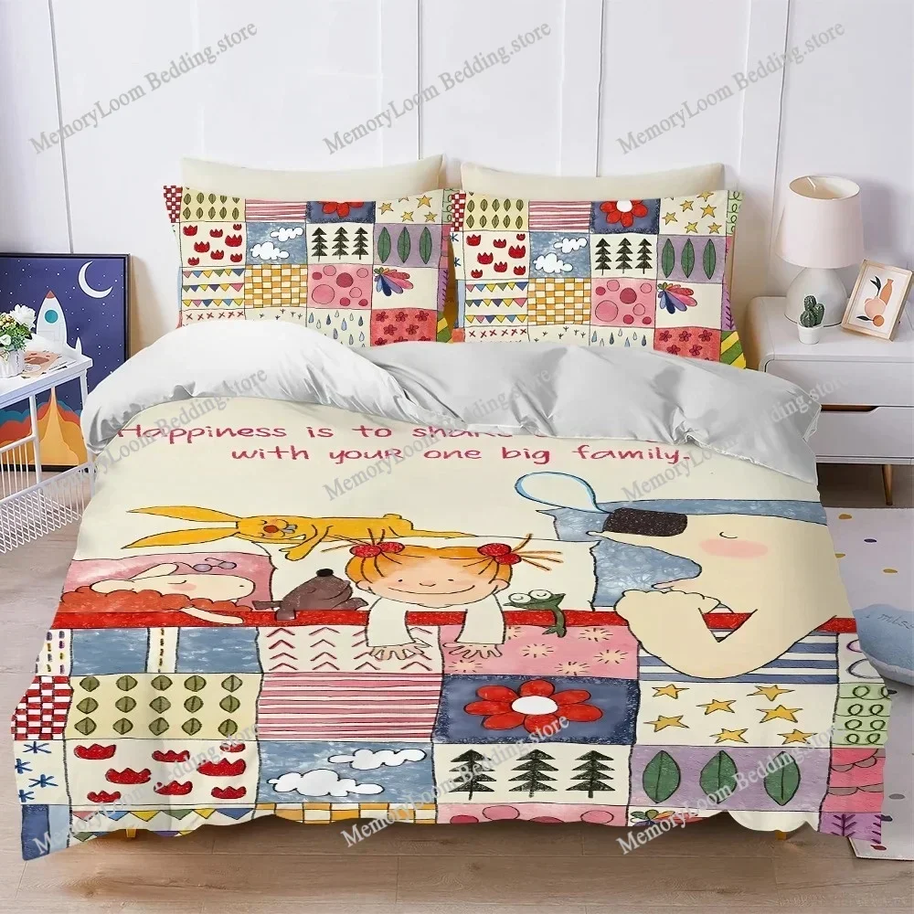 

C-Coco and Wondrous Gang Duvet Cover Set Home Style Bedding Soft Laundry Cotton Bed Four Seasons Student Dormitory Luxury Gift02