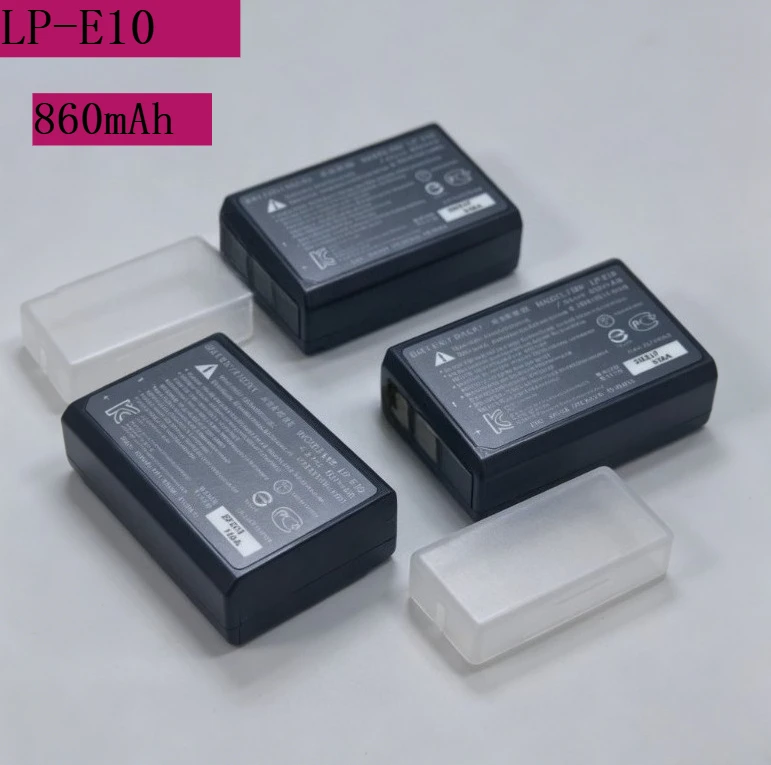 

3PCS 860mAh LPE10 Camera Battery Suitable for EOS 1100D 1200D EOS 1300D Rebel T3 T5 Batteries