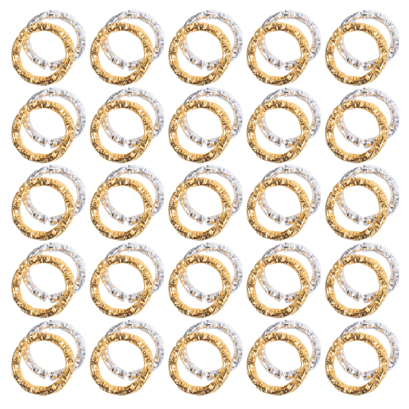 

600 Pcs Twill Wreath Accessories DIY Jewelry Components Decorative Jump Rings Connectors Earring Creation Supplies Craft Design