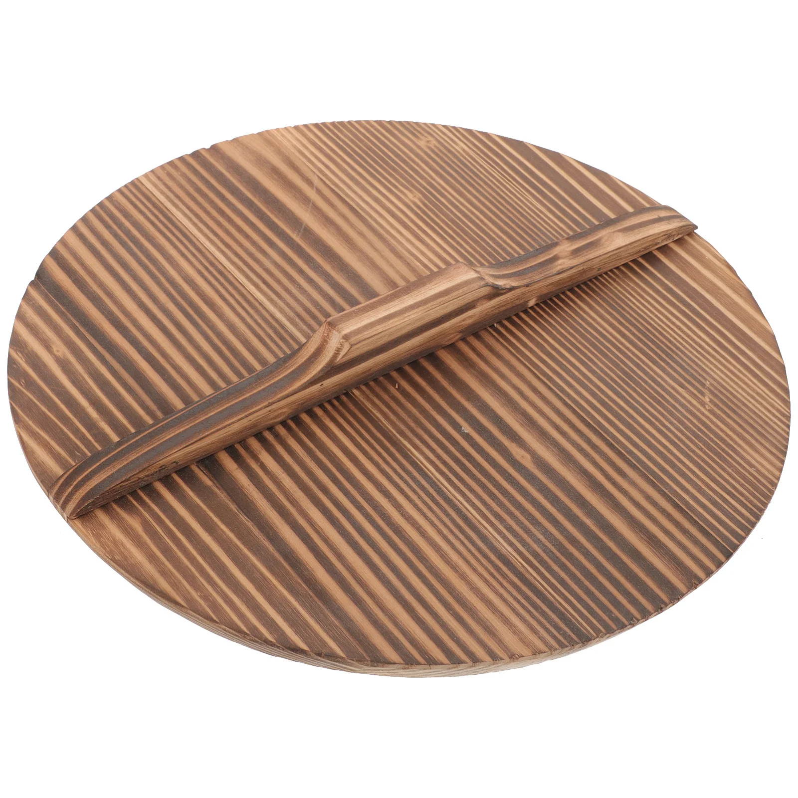 

Wooden Wok Lid 26Cm Round Heavy-Duty Natural Wood Pot Cover for Household Cooking Anti-Oil Splashing Kitchen Tool Wok
