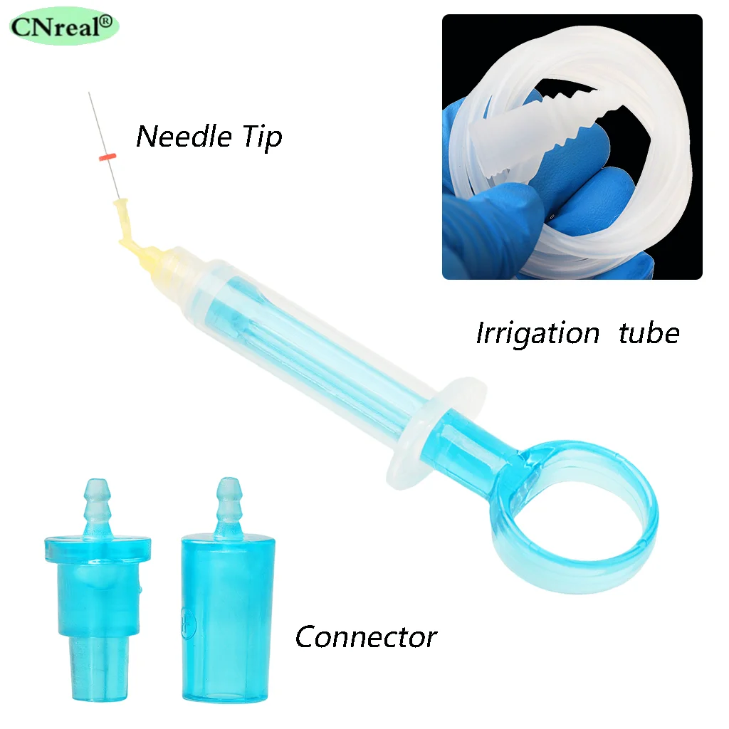 Igły do irygacji endologicznej końcówka precyzyjne końcówki strzykawek do czyszczenia kanałów korzeniowych 21/25mm podwójne boki otwory instrumenty