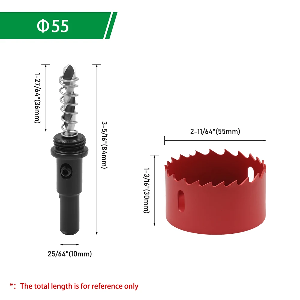 LAVIE 1 Stück 14-200mm M42 Bi-Metall Lochsäge HSS Bohrer Bohrkrone für Metall, Eisen, Aluminium, Edelstahl, Holz, Schneidwerkzeuge – Detail 36