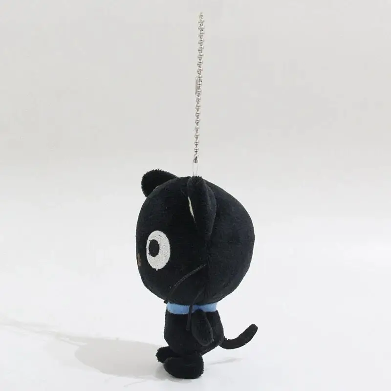 Chococat ตุ๊กตาพวงกุญแจพวงกุญแจอะนิเมะสีดําแมว Kawaii น่ารักกระเป๋าพวงกุญแจ Charms Mascot Key CHAIN ของขวัญขนาดเล็ก