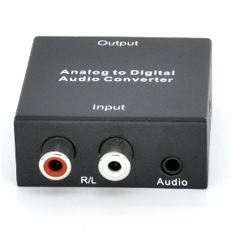 

AT44-Analog To Digital Audio Converter Plastic+Metal R/L RCA 3.5Mm AUX To Digital Coaxial For PS3