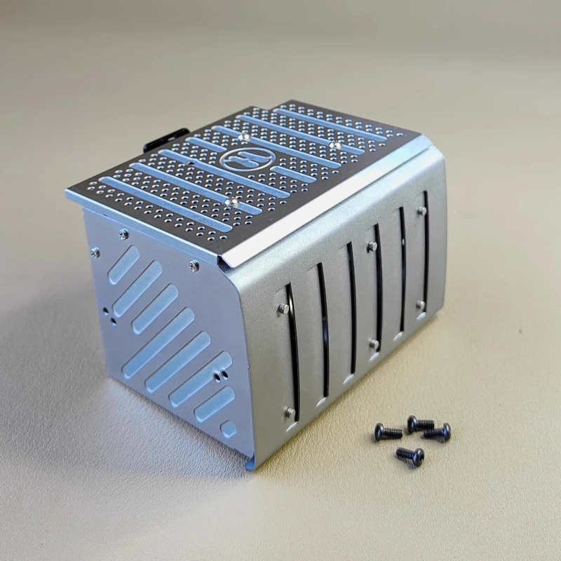 صندوق أدوات خزان العادم المعدني لـ 1/14 Tamiya مركبة يتم التحكم بها عن بُعد مقطورة قلابة سكانيا بنز Actros فولفو رجل لتقوم بها بنفسك أجزاء