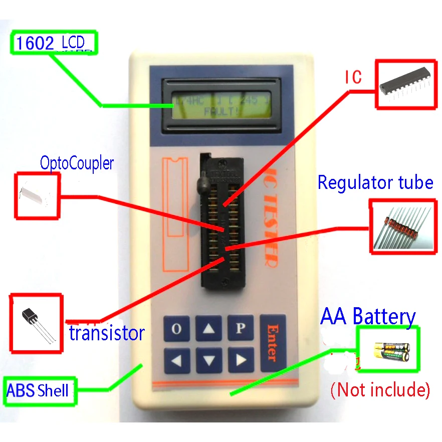 Optocoupler tranzystorowy Tester układ scalony obwodów integracyjnych wzmacniacz operacyjny rurka regulatora automatyczna identyfikacja