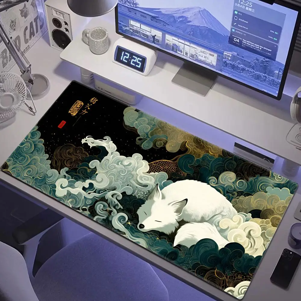 

HYBXAXC Ukiyo-E Japanese Art Magic Party Game Mat Durable Rubber for MTG&TCG Games Mouse Pad Offices Desk Mats Friendly Design