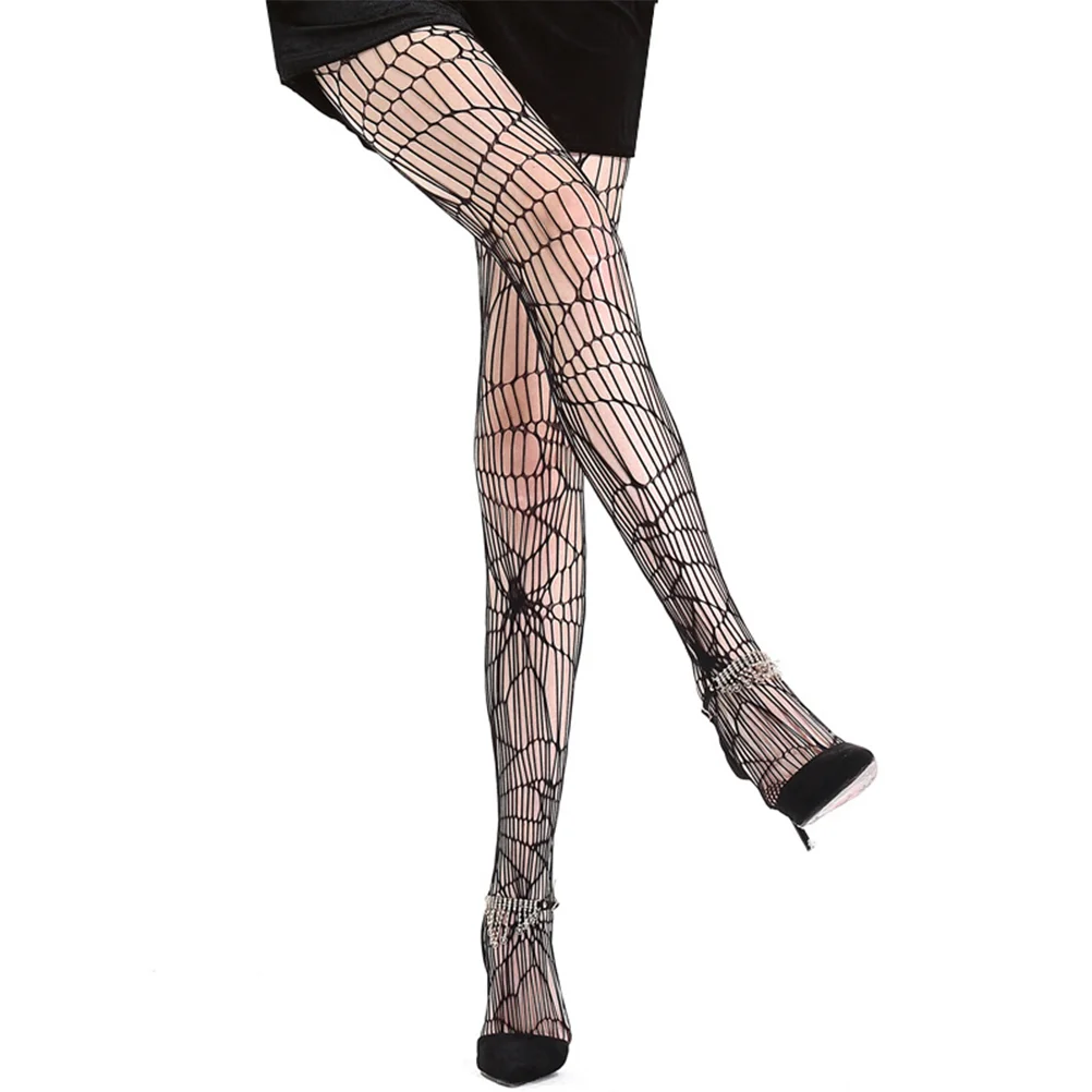 

Halloween Spider Socks Women Mesh Stocking Panty-Hose Pantyhose Tight Bodysuit