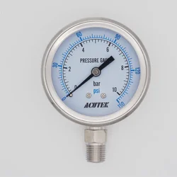 Y60BF -1-600 Bar 1bar≈14.5psi 304 Stainless Steel Vacuum Pressure Gauge Ammonia Steam meter High temperature resistance
