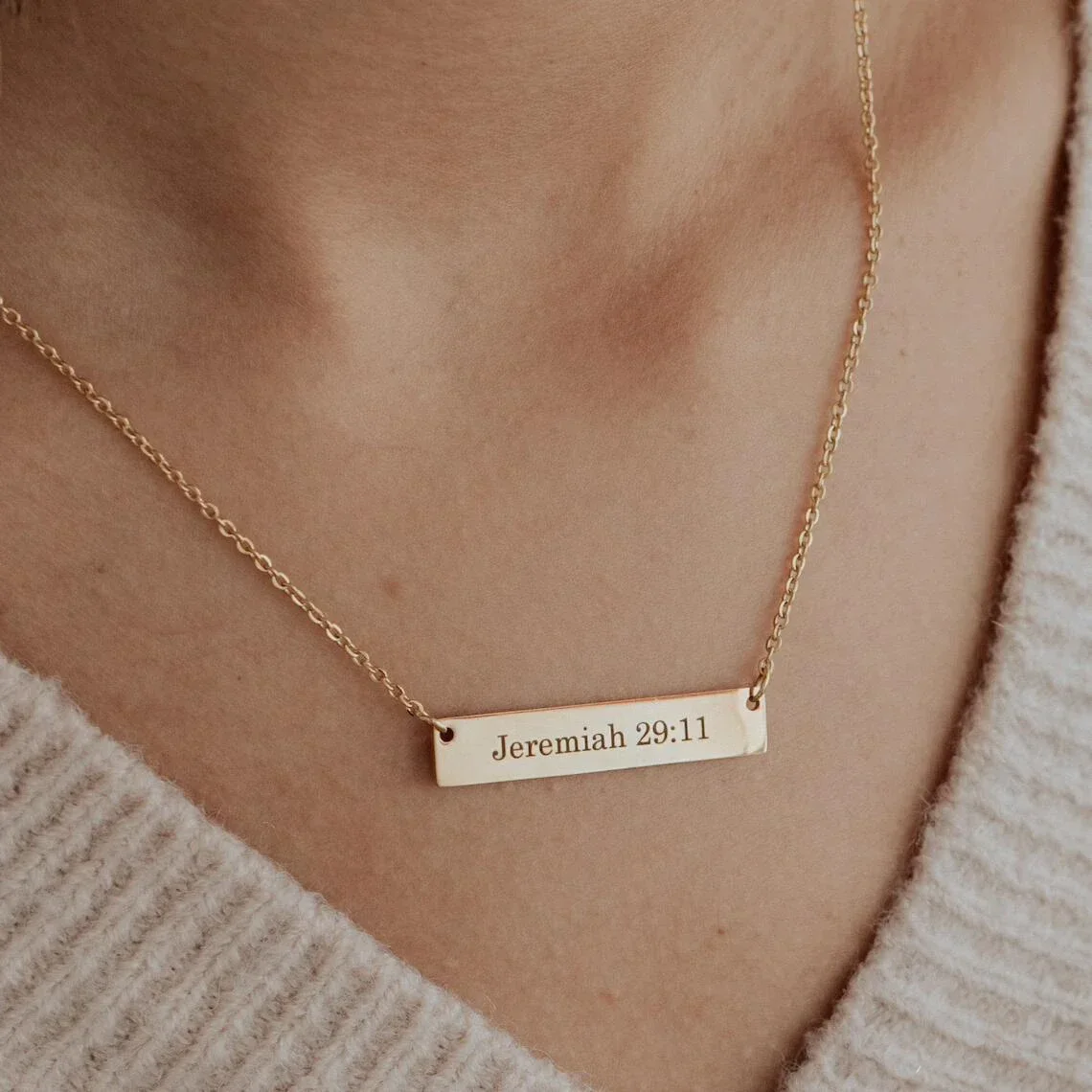 Personalità personalizzata con nome coordinato inciso, data, catena Mantra in acciaio inossidabile, collana con ciondolo, regali per uomo e donna