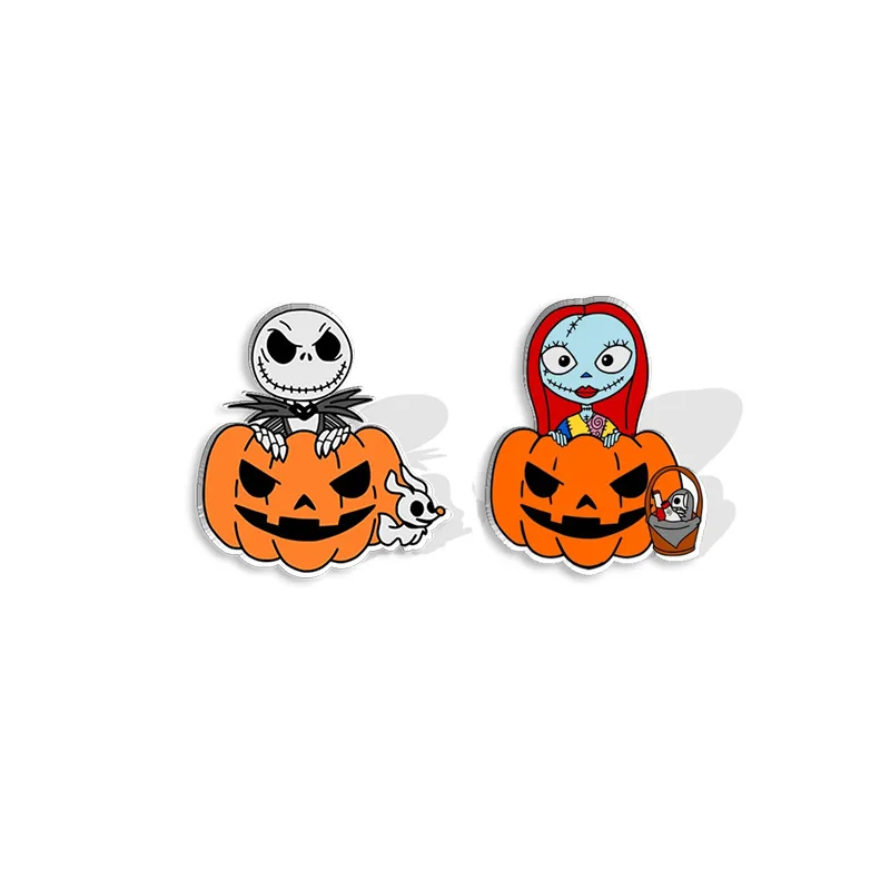 Disney The Nightmare Before Christmas Earring Funny Gift Skeleton Jack Lisa Personality Fashion Jewelry Stud Earrings Ornaments