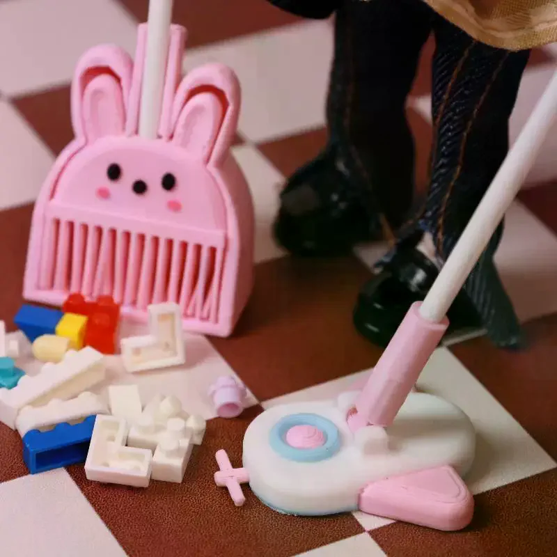 1 Uds. Casa de muñecas en miniatura recogedor/fregona de avión modelo de simulación accesorios de muebles para decoración de casa de muñecas juguetes para juego de imitación regalo