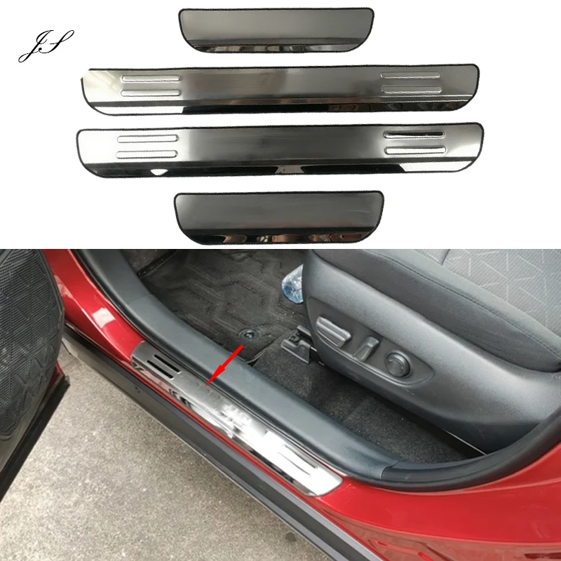 Нержавеющая дверная накладка на порог, защитная накладка для Mitsubishi Outlander 3 2013-2019 2020, аксессуары для стайлинга автомобилей