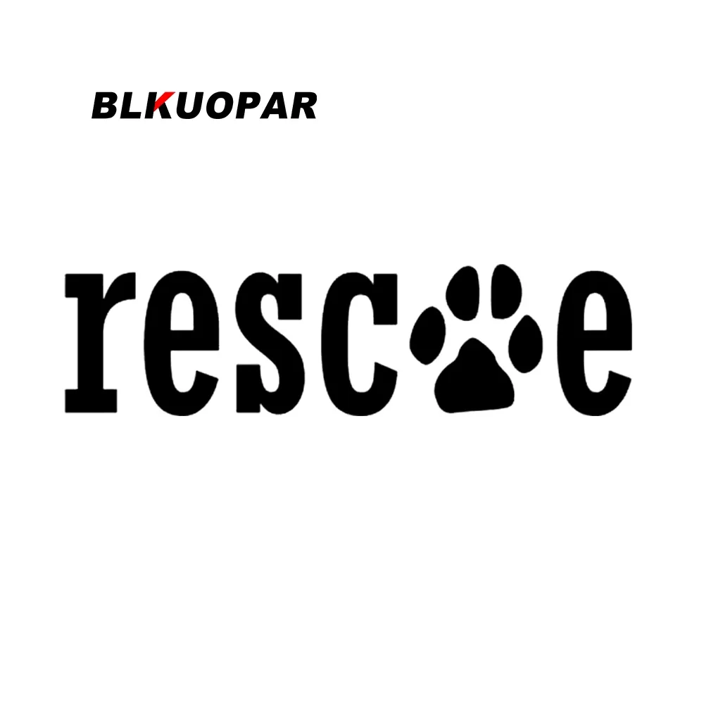 

BLKUOPAR Rescue Dog Car Sticker Scratch-proof Fashionable Sunscreen Decoration Creative Die Cut JDM Car Bumper Accessories
