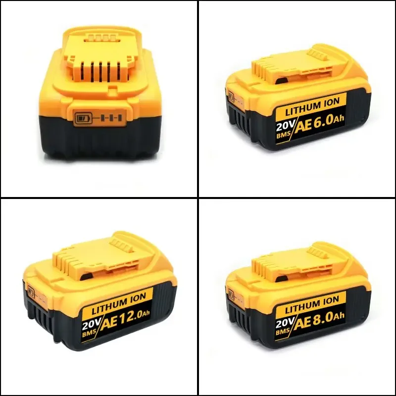 For Dewalt Screwdriver 20V 6.0Ah/8.0Ah/12.0Ah DCB200 Battery Lithium-ion DCB612 DCB609 DCB205 DCB200 DCB182 for Dewalt 20V fer