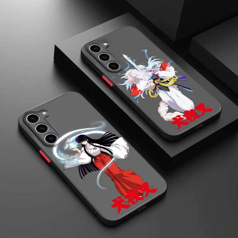 Inuyasha Phone Case For Samsung Galaxy S26 S25 S24 S23 S22 S21 FE Plus Ultra 5G Frosted Translucent Cover