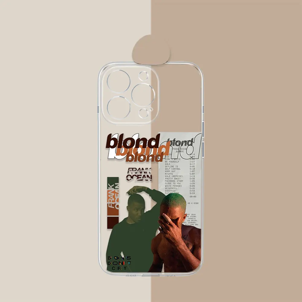 Hip Hop Frank Ocean Singer Phone Case For iPhone 11 13 12 Mini 15 14 Pro Max 8 7 Plus X XR XS 15 14ProMax Case Transparent Cover