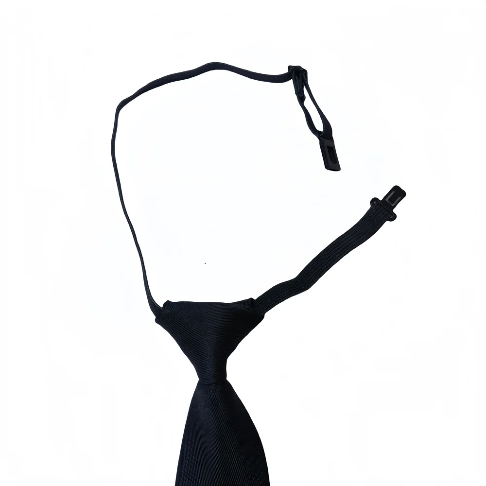 ربطة عنق Love Butterfly سوداء كسولة مصنوعة يدويًا بسحاب داكن Y2K ربطة عنق بوليستر عصرية رائعة مع سلسلة