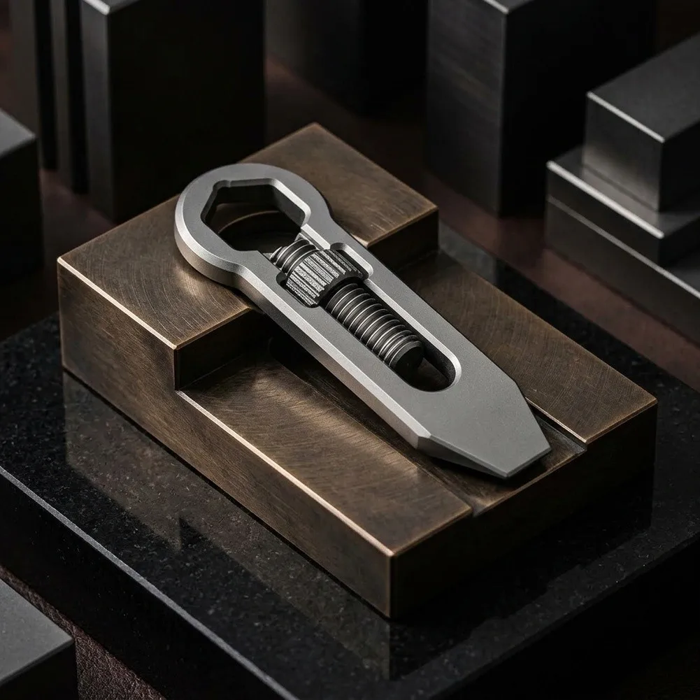 Portable 53x18x4mm Wrench Tool Combining Hex Adjustment and Pry Leverage - Solid Alloy Build for Frequent Use Scenarios
