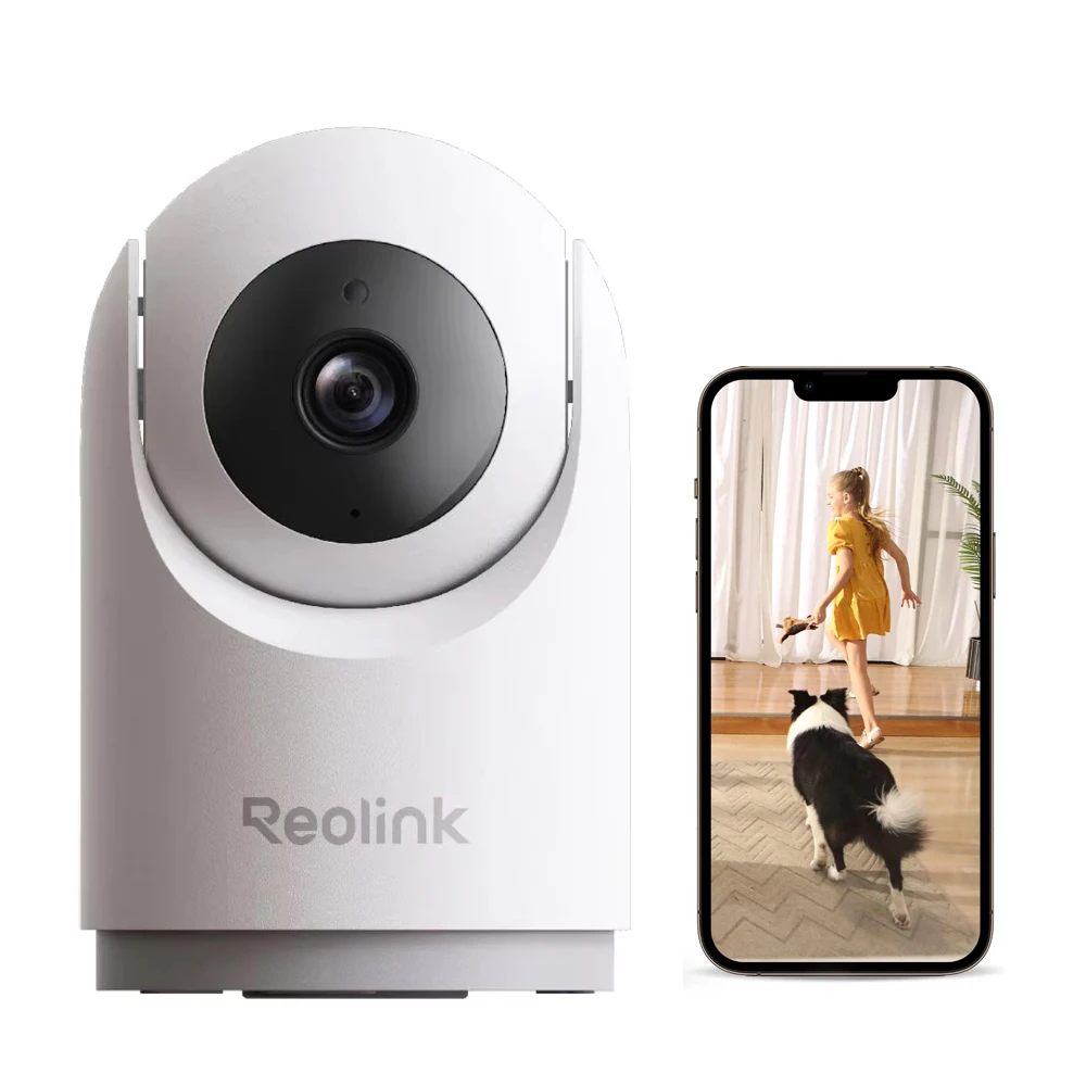 REOLINK 2K Indoor Security Camera PT Baby/Pet Monitor 2.4G WiFi 360° Auto Tracking 2-Way Talk with Crying Detection WiFi Camera