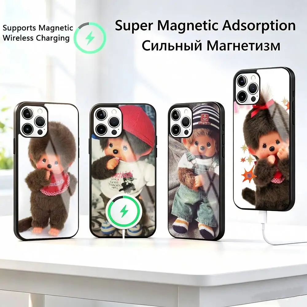 

Cute-e m-monchhichis Phone Case For iPhone17,16,15,14,13,12,11 Plus,Pro Supports Magnetic Wireless Charging