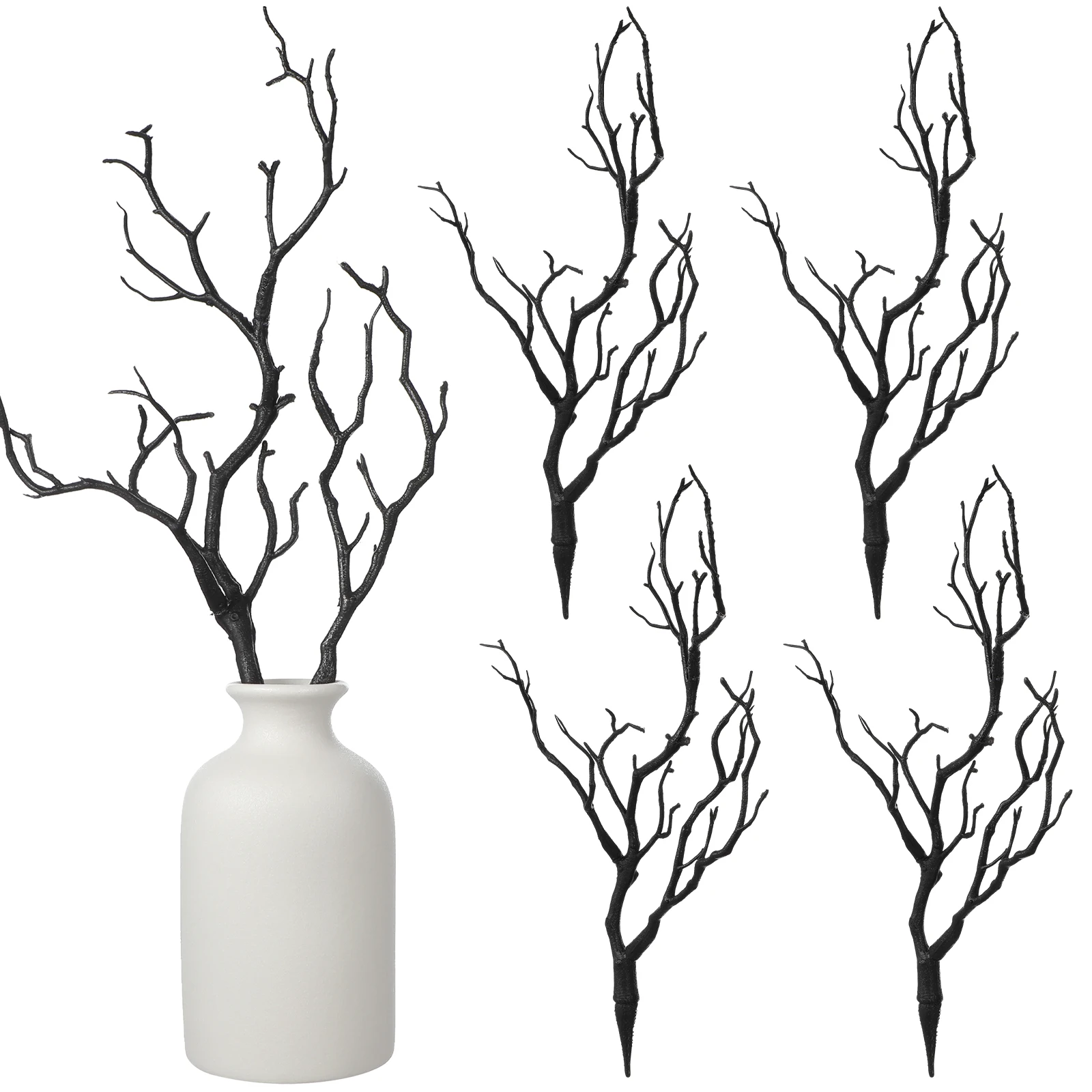 

4Pcs Artificial Antler Tree Branches Small Plastic Branches for Home Vase Decoration DIY Craft Layout Props Layout Props