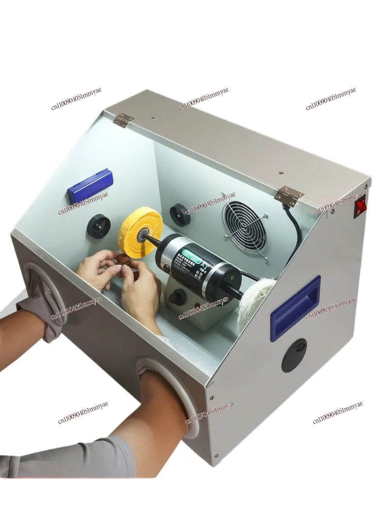 

Polishing machine Small desktop grinding and polishing all-in-one machine with dust box cover, jewelry metal Wenwan polishing