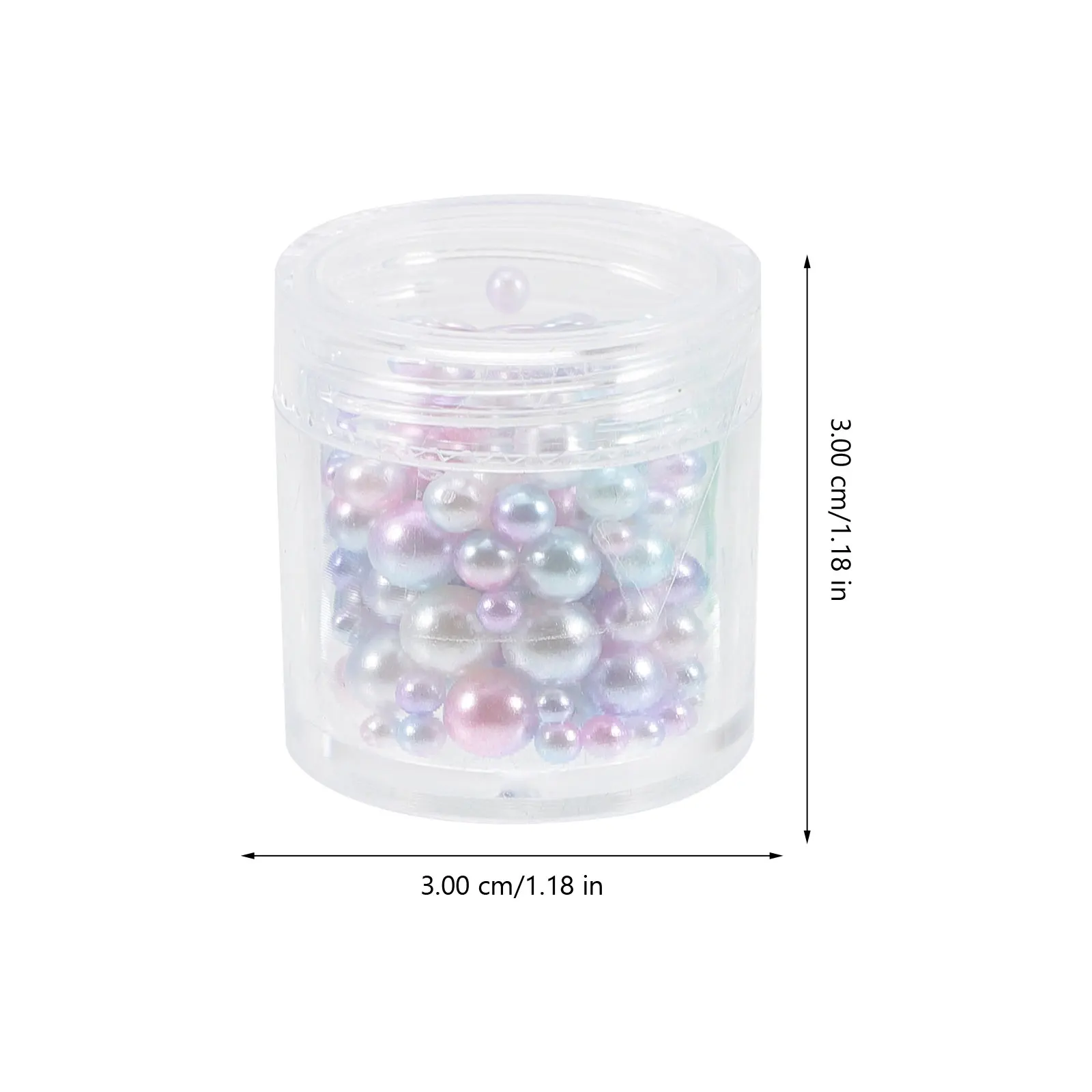 3 Boxen künstliche schwimmende glatte Perlen ohne Loch simulierte Perlen Vase Dekor Handwerk Füllstoff DIY Make-up Pinsel Halter Kunstperle