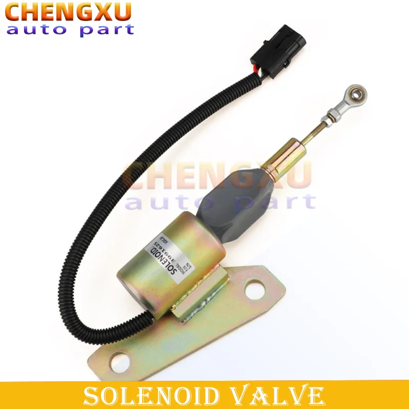 

3991624 3991625 Diesel Engine Spare Parts 24v Fuel Shut Off Solenoid Valves For Cummins 6BT 5.9L Hyundai 335-7 R210LC-7