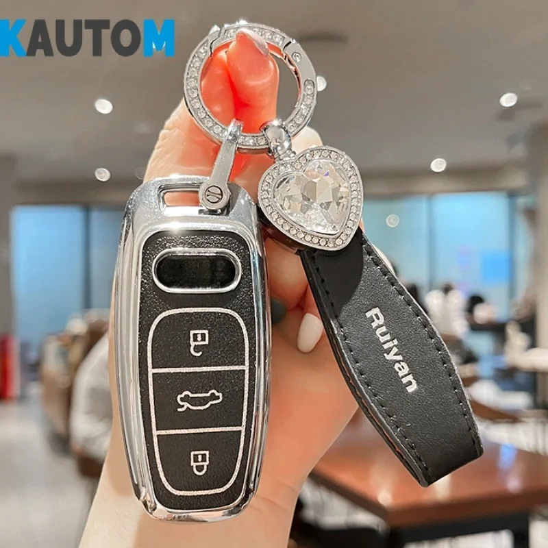 Car Remote Key Cover Use For Audi A6l A7l A3 Q5e-Tron A8 Q7 Shell Case Buckle 2022