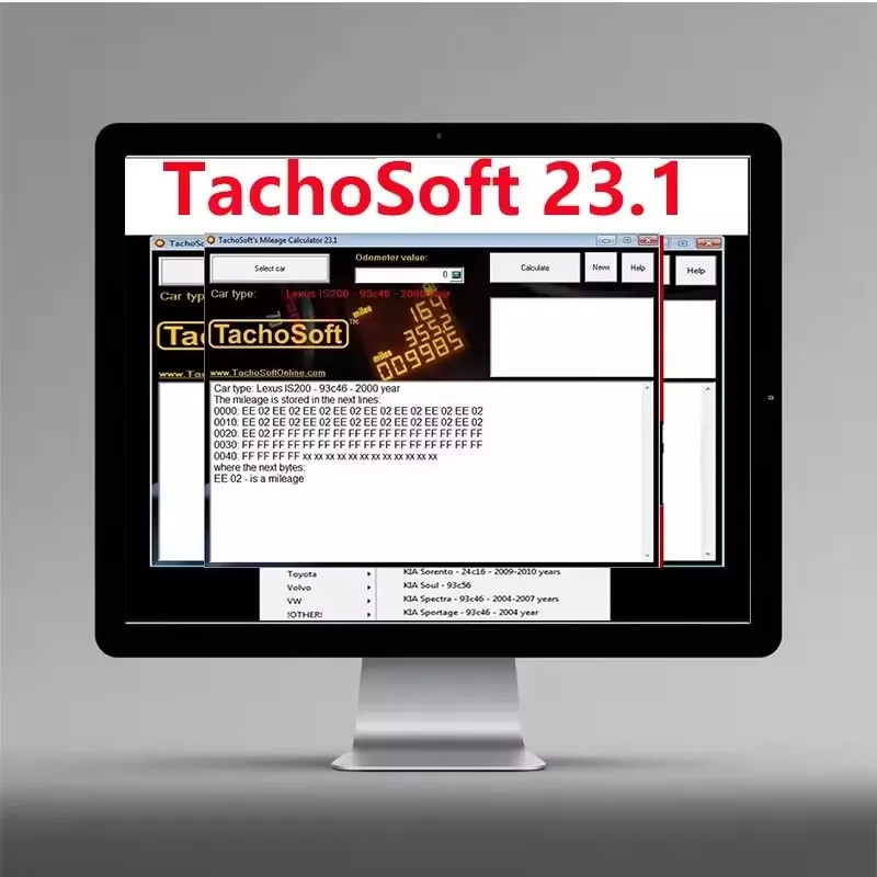 TachoSoft Wijzigen Kilometerstand Rekenmachine 23.1 Software voor Auto EEPROM ECM Engelse Versie Kilometerstand Berekening Tool voor Peugeot