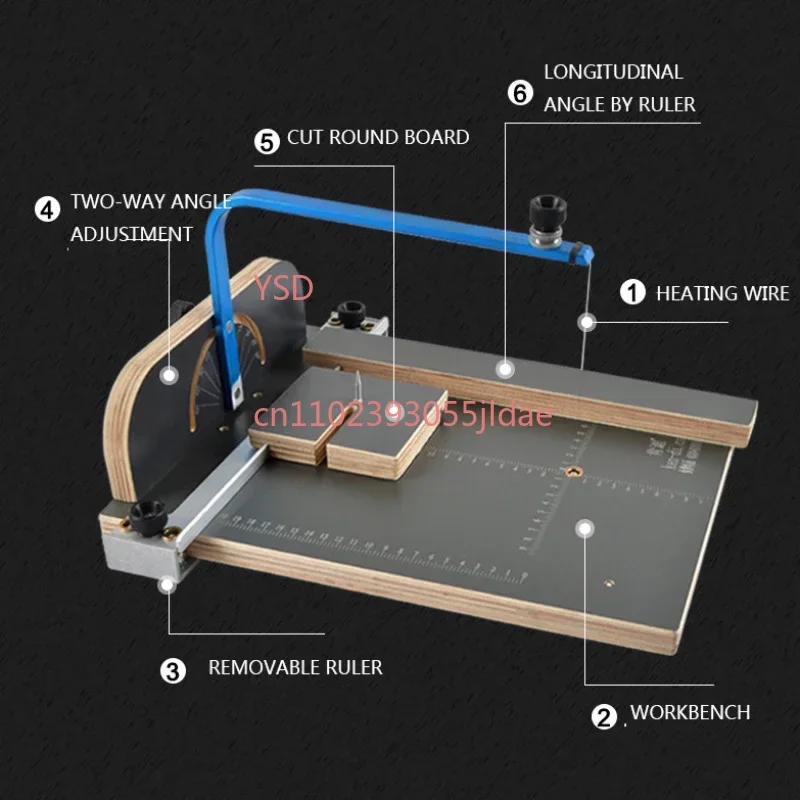 Lightweight KD-6 Electric Hot Wire Cutting Table Multi-purpose Polystyrene Foam Pearl Cotton Cutter