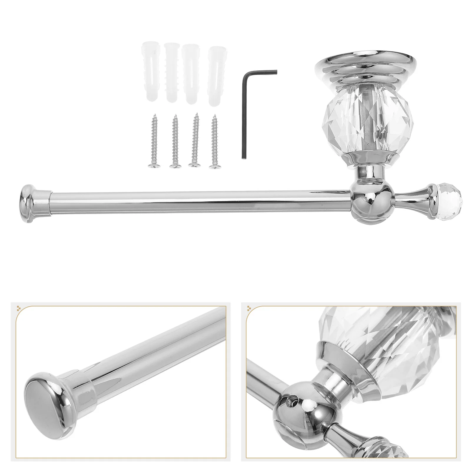 

Настенный держатель для салфеток из хрусталя в цвете «отточенное серебро», компактная подставка для туалетной бумаги для ванной, кухни, прачечной, современный дизайн