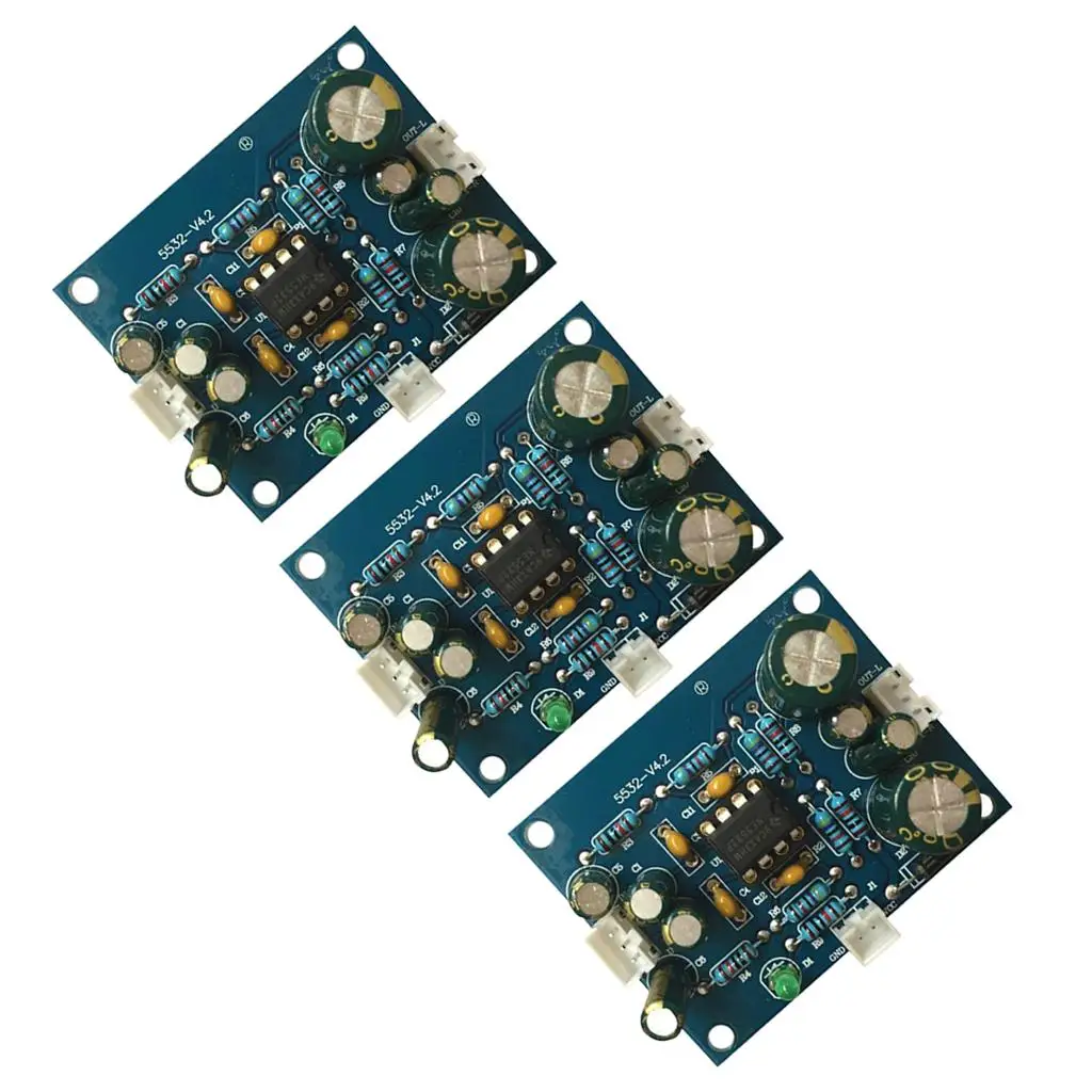 Pre-tone Amplifier Board 5532 Double Panel Design High Precision Metal Film Resistor Mini Amplifier for Audio Professional Setup